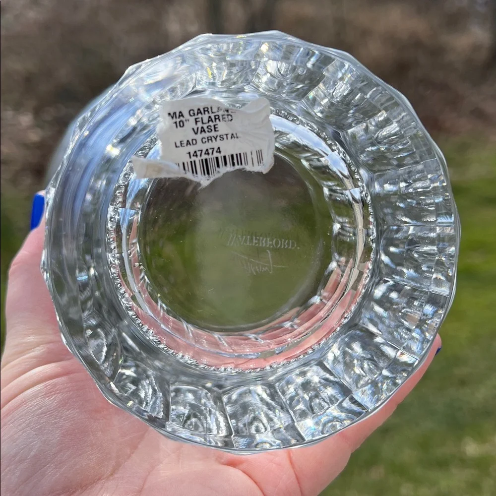Beautiful Waterford Crystal Michael Aram Garland Romance 10” Flower Vase
